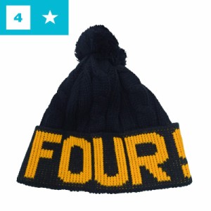 フォースター FOURSTAR ニットキャップ Pom Pom Beanie ブラック x イエロー NO06