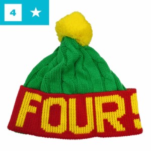 フォースター FOURSTAR ニットキャップ Pom Pom Beanie グリーン x イエロー NO11