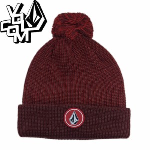 ボルコム VOLCOM ニットキャップ QUARTER BEANIE ポンポン ブラウン NO23