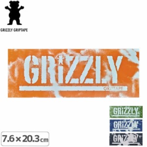 グリズリーGRIZZLYステッカー NEWWAVESTAMP 4色 7.6cm×20.3cm NO26