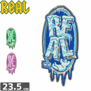 リアル REAL SKATEBOARD スケボー ステッカー REAL 3色 23.5cm x 11.1cm NO40