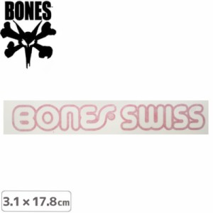 【ボーンズ BONES スケボー ステッカー SWISS TYPE CUTTING STICKER 【3.1cm x 17.8cm NO30