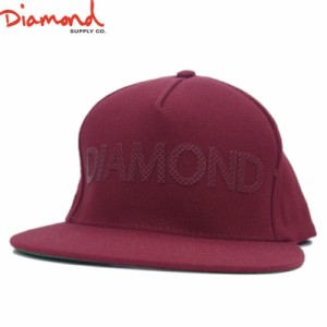 DIAMOND SUPPLY ダイアモンドサプライ キャップ TEAM SNAPBACK HAT マルーン NO51