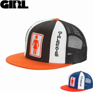 ガール GIRL スケボー キャップ TRI-TONE MESH CAP ブルー ブラック NO39