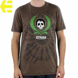 SALE! エトニーズ ETNIES スケボー Tシャツ WEEDY T-SHIRS ヘザー ブラウン NO20