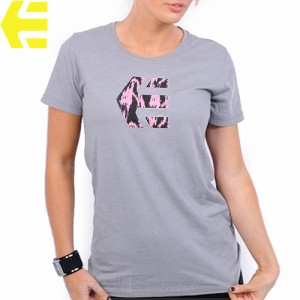 エトニーズ ETNIES レディース Tシャツ ICON FILL WOMENS グレー NO1