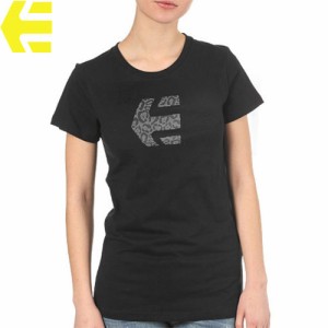 エトニーズ ETNIES レディース Tシャツ ICON CHECK WOMENS ブラック NO2