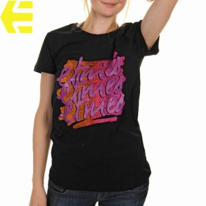 エトニーズ ETNIES レディース Tシャツ STACKED SCRIPT WOMENS ブラック NO8