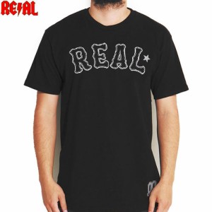 REAL リアル スケートボード Tシャツ ON DECK TEE ブラック NO51