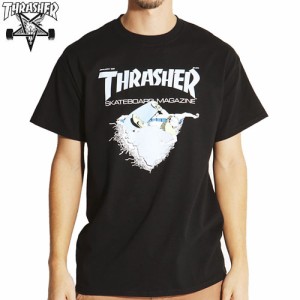 スラッシャー THRASHER スケボー Tシャツ US規格 FIRST COVER PACKAGE TEE ブラック NO79