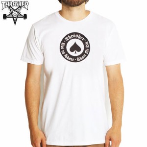スラッシャー THRASHER スケボー Tシャツ US規格 THRASHER OATH TEE ホワイト NO62