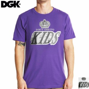 SALE! ディージーケー DGK Tシャツ スケボー CROWN TEE パープル ホワイト NO184