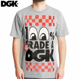 ディージーケー DGK Tシャツ スケボー 100% DGK TEE ヘザー グレー NO152
