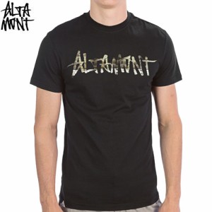 オルタモント ALTAMONT スケボー Tシャツ PAINT BY CAMO TEE ブラック NO41