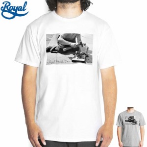 ロイアル ROYAL スケボー Tシャツ VINTAGE TEE ホワイト ブラック NO30