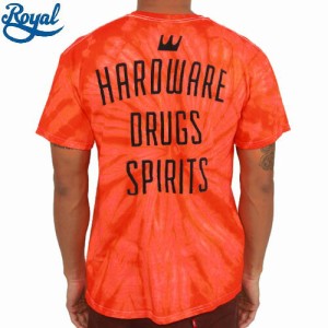 ロイアル ROYAL TRUCKS Tシャツ GENERAL STORE TIE DYE TEE オレンジ x タイダイ NO58