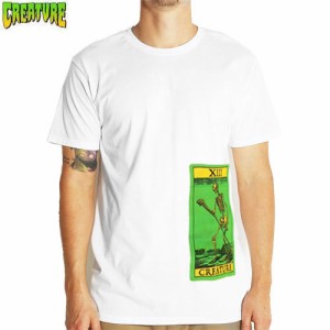 SALE! CREATURE クリーチャー スケボー Tシャツ DEATHCARD REG TEE ホワイト NO29