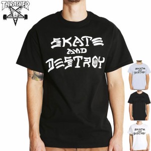 スラッシャー THRASHER スケボー Tシャツ US規格 SKATE AND DESTROY TEE 3カラー NO4