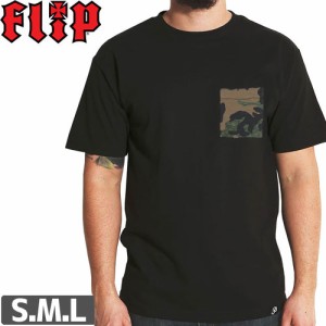 フリップ FLIP スケボー Tシャツ CAMO POCKET TEE ブラック NO29