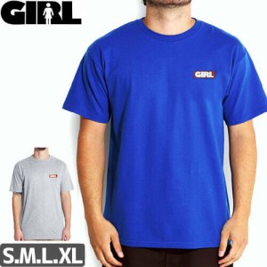 スケボー Tシャツ GIRL SKATEBOARDS ガール GIRL BLOCKED TEE ブルー ヘザーグレー NO282