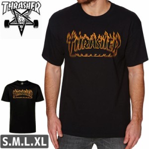 スラッシャー Tシャツ US規格 THRASHER スケボー RICHTER T-SHIRT ブラック NO101