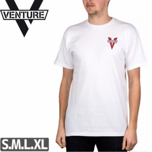 ベンチャー VENTURE TRUCKS スケボー Tシャツ HERITAGE DOUBLE [ホワイト]NO26