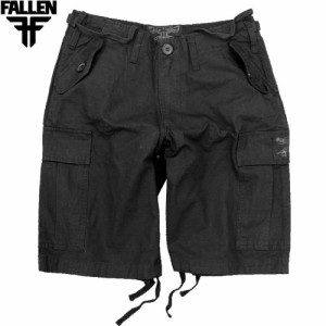 26インチのみ フォールン FALLEN スケボー 短パン THOMAS SIGNATURE CARGO SHORTS ブラック NO3