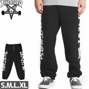 THRASHER スラッシャー スケボー ボトム USモデル SKATE AND DESTROY SWEATPANTS スウェットパンツブラック NO2