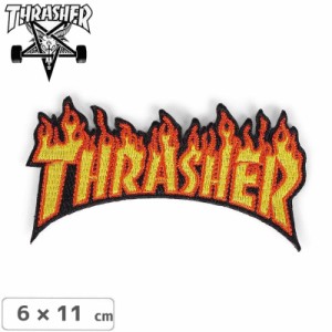 スラッシャー THRASHER スケボーワッペン USモデル PATCHES FLAME 6 x 11cm NO3