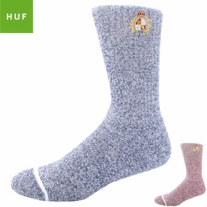 HUF ハフ スケボー ソックス CRESTED CREW SOCKS ネイビー ワイン NO28