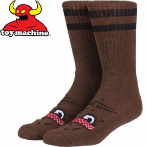 トイマシーン TOY MACHINE スケボー ソックス POO POO HEAD SOCKS チョコレート NO27