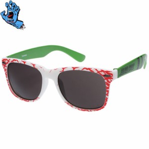 サンタクルーズ SANTA CRUZ スケボー サングラス SLASHER SUNGLASSES ホワイト x グリーン NO5