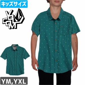 VOLCOM ボルコム キッズ Yシャツ STONE S/S WOVEN YOUTH SHORT グリーン NO24