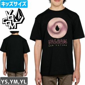 VOLCOM ボルコム キッズ Tシャツ SOLAR EYES S/S YOUTH TEE ブラック NO76