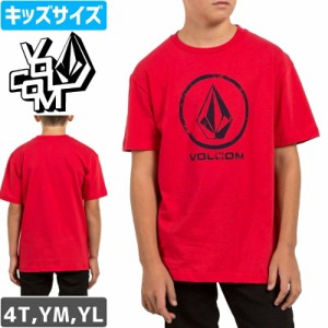 VOLCOM ボルコム キッズ Tシャツ LINO STONE S/S YOUTH TEE レッド NO77