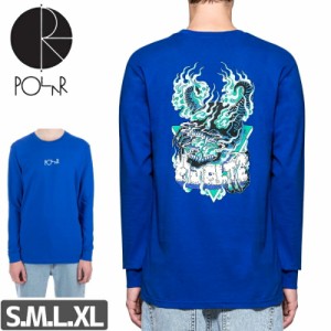 POLAR ポーラー スケボー ロング Tシャツ BEAST MODE L/S TEE ブルー NO8