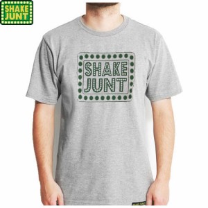 シェイクジャント SHAKE JUNT スケボー Tシャツ BOX LOGO TEE グレー NO4