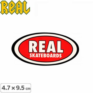 リアル REAL SKATEBOARD スケボー ステッカー LOGO STICKER 4.7cm x 9.5cm NO45