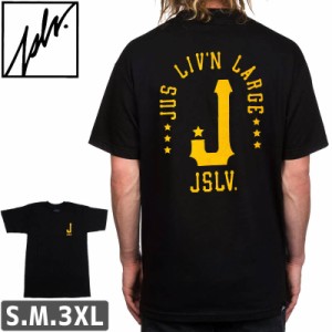 ジャスリブ JSLV スケボー Tシャツ JSLV STEADY TEE ブラック NO7