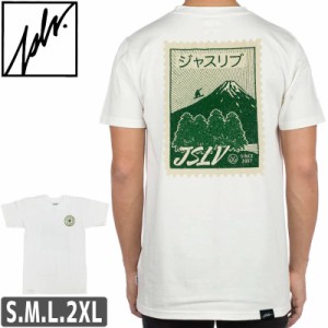 ジャスリブ JSLV スケボー Tシャツ スノボー サーフ POSTAGE TEE ホワイト NO14