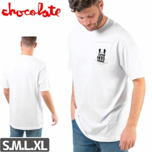 チョコレート CHOCOLATE スケボー スケートボード Tシャツ SIGNS DARKSNESS ホワイト NO177