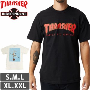 インディペンデント スラッシャー Tシャツ INDEPENDENT X THRASHER BTG T-SHIRT ホワイト ブラック NO160