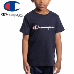 CHAMPION チャンピオン キッズ Tシャツ/SCRIPT LOGO YOUTH TEE USAモデル ネイビー NO3