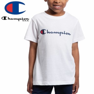 CHAMPION チャンピオン キッズ Tシャツ/SCRIPT LOGO YOUTH TEE USAモデル ホワイト NO4