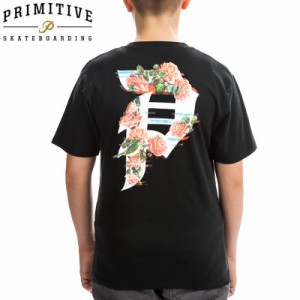 PRIMITIVE プリミティブ キッズ Tシャツ DIRTY P GLITCH YM TEE ユーズサイズ ブラック NO8