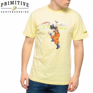 PRIMITIVE プリミティブ スケボー Tシャツ NUEVO GOKU TEE ドラゴンボールコラボ バナナイエロー NO25