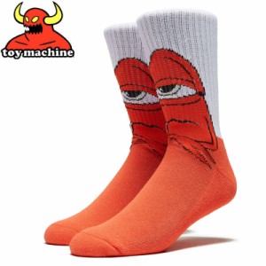 トイマシーン TOY MACHINE スケボー ソックス BORED SECT CREW SOCKS ホワイト NO66