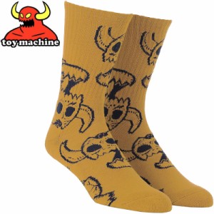 トイマシーン TOY MACHINE スケボー ソックス MONSTER SKULL SOCKS マスタード NO71