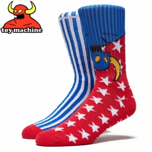 トイマシーン TOY MACHINE スケボー ソックス AMERICAN MONSTER SOCKS ブルー NO72