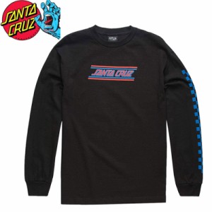 サンタクルズ SANTA CRUZ スケボー ロンT CHECK STRIP HUE L/S TEE ブラック NO10